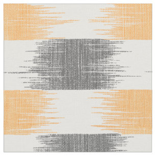 Orange gray white modern pattern striped fabric