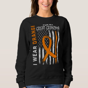 Orange Great Grandma Multiple Sclerosis Awareness Sweatshirt