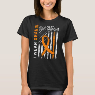 Orange Great Grandma Multiple Sclerosis Awareness T-Shirt