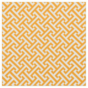 Orange Greek Key Pattern Fabric