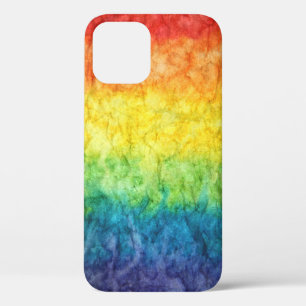 Orange green and blue abstract painting iPhone 12 case