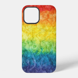 Orange green and blue abstract painting iPhone 12 case