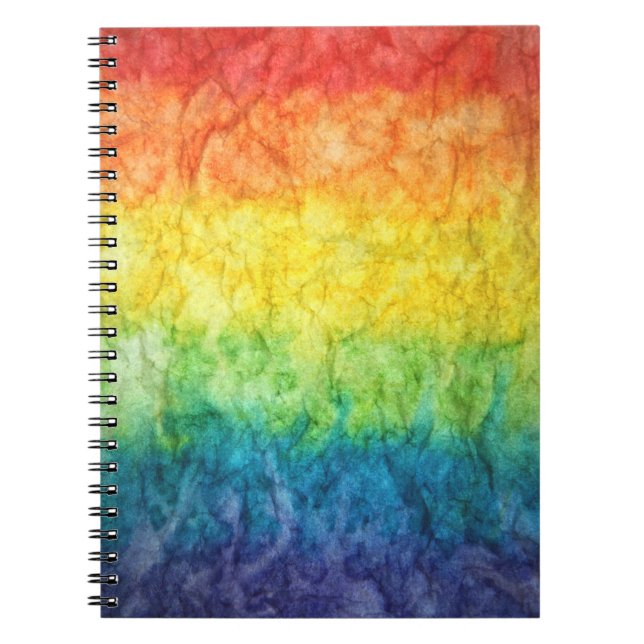 Orange green and blue abstract painting notebook (Front)