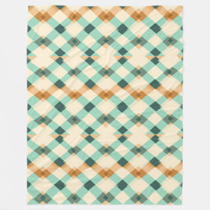 Orange,green and blue Stripe Fleece Blanket