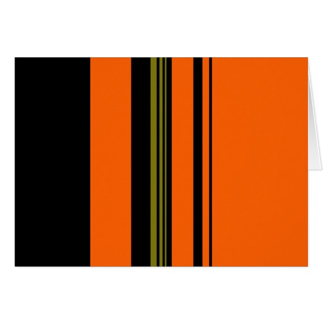 Orange Green Black Stripes (Front Horizontal)