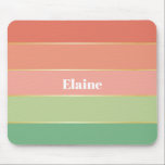 Orange Green Custom Summer Colour Block Stripes Mouse Pad<br><div class="desc">Elevate Your Workspace with Our Colorblock Mousepad! Transform your desk into a vibrant oasis with our stunning Colorblock Mousepad. Perfect for adding a splash of summer to your workspace, this mousepad combines functionality with eye-catching design, ensuring a smooth and stylish computing experience. Personalised Just for You Make it uniquely yours...</div>