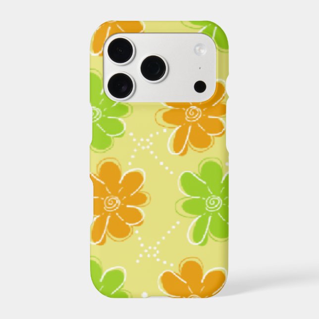 Orange & Green Floral Pattern (Back)