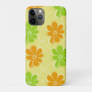 Orange & Green Floral Pattern Case-Mate iPhone Case