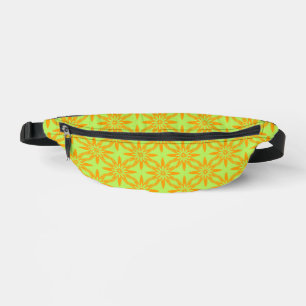 Orange Green Flower Seamless Pattern Bum Bags