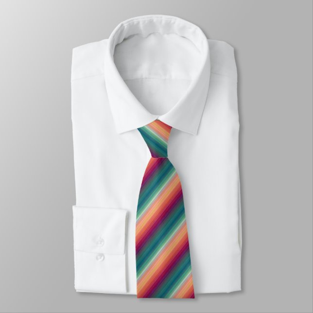 Orange Green Ombre Tie (Tied)