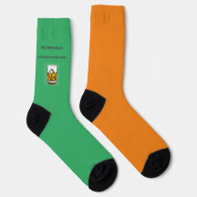 Orange & green whiskey socks
