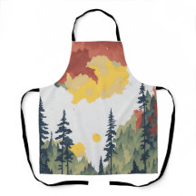 Orange & Green Woodlands Pattern