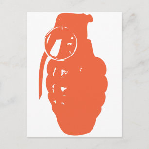 Orange Grenade Postcard