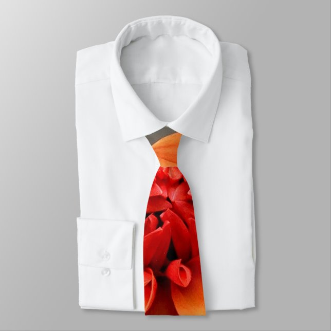 Orange & Grey Tie (Tied)