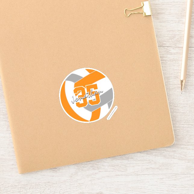 orange grey volleyball team colours  (Notebook)
