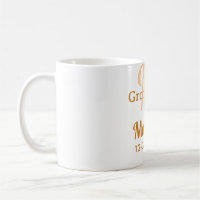 Orange groomsman name letter date masculine pastel