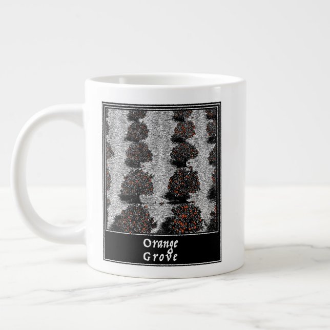 Orange Grove Large Coffee Mug (Left)