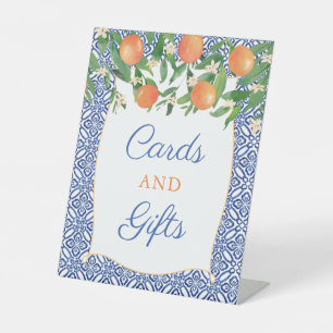 Orange Groves Shower Cards and Gifts Pedestal Sign