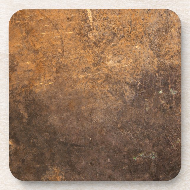 Orange Grunge 7 Coaster (Front)