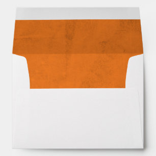 Orange Grunge Lined Halloween Envelope