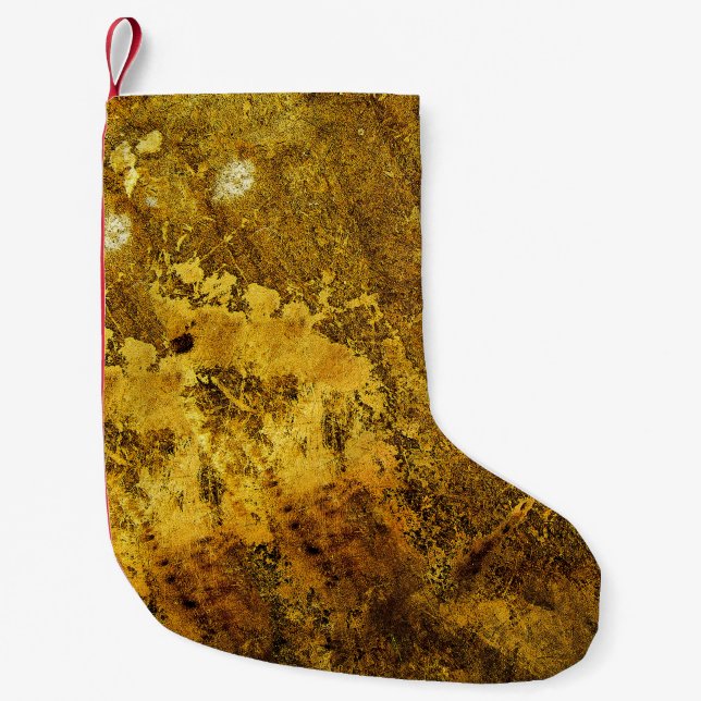 Orange grunge textureabstract,ancient,antique,art, small christmas stocking (Front)