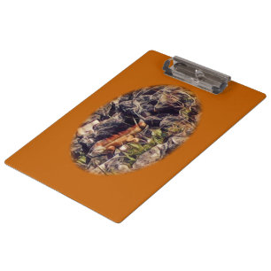 Orange Guana Art Clipboard