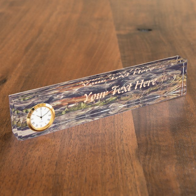 Orange Guana Art Nameplate (Side)