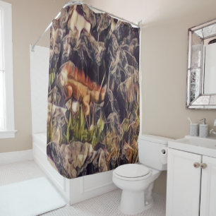 Orange Guana Art Shower Curtain