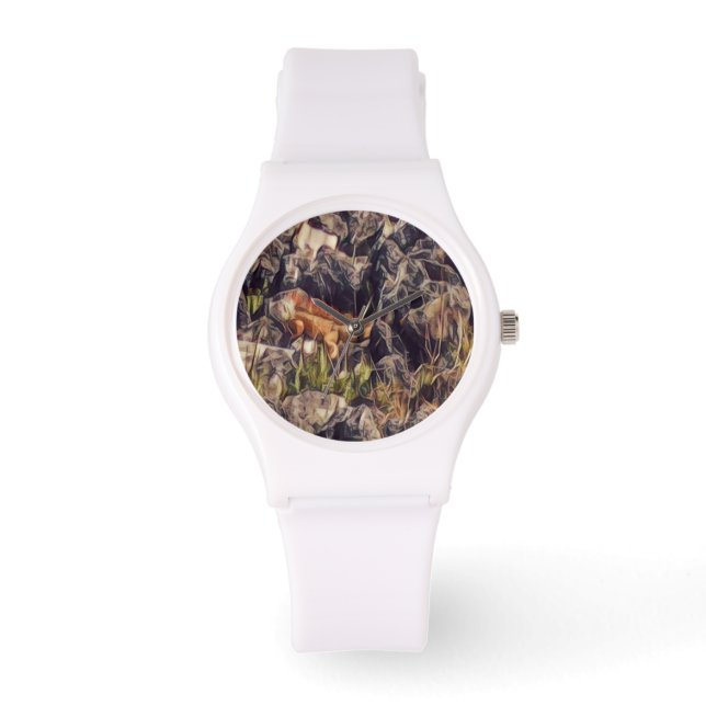 Orange Guana Art Watch (Front)
