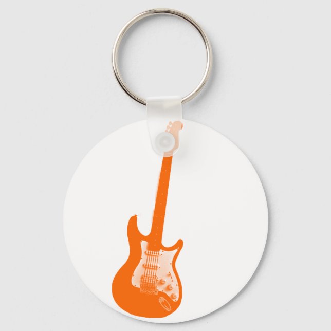 Orange guitar key ring (Front)