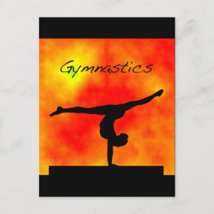 Orange Gymnastics Postcard