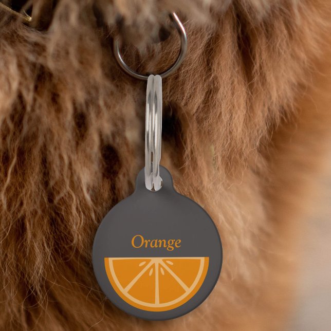 Orange Half-Slice on Pet Tag (Orange Half-Slice Pet Tag)