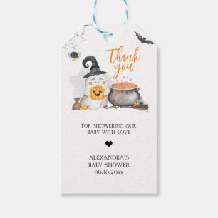 Orange Halloween Baby is Brewing Favour Tags