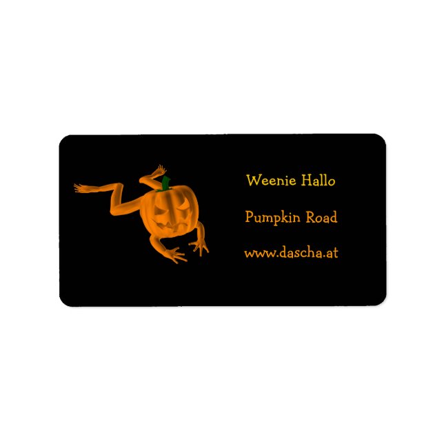 Orange Halloween Frog Label (Front)