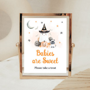 Orange Halloween Little Boo Babies are Sweet Sign