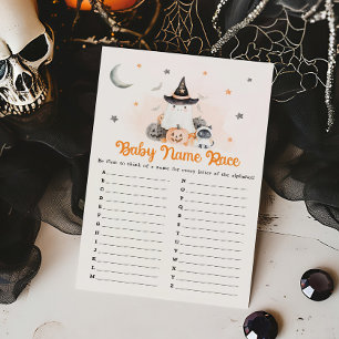 Orange Halloween Little Boo Baby Name Race Game