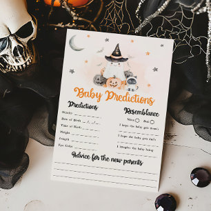 Orange Halloween Little Boo Baby Predictions Game