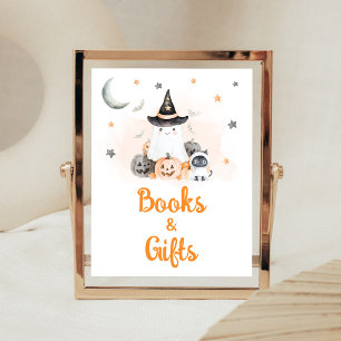 Orange Halloween Little Boo Books and Gifts Sign
