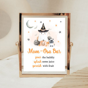 Orange Halloween Little Boo Mum Osa Bar Sign