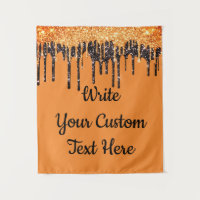 Orange Halloween Party Photo Booth Backdrop Prop