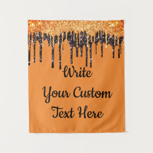 Orange Halloween Party Photo Booth Backdrop Prop Tapestry