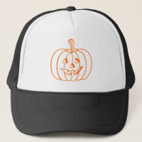 Orange Halloween Pumpkin Jack-O-Lantern Outline