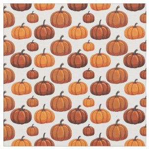 Orange Halloween Pumpkins – Festive Autumn Pattern Fabric