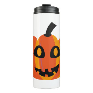 orange halloween thermal tumbler