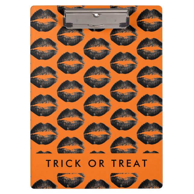 Orange Halloween Trick or Treat Clipboard (Front)