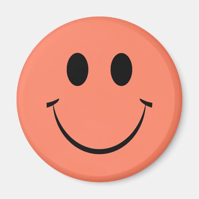 Orange Happy Face Magnet (Front)
