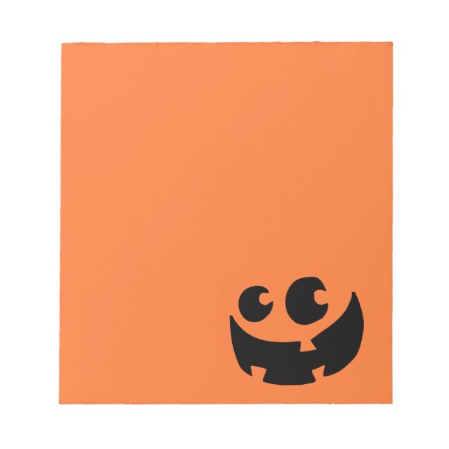 Orange Happy Halloween Pumpkin Notepad (Front)