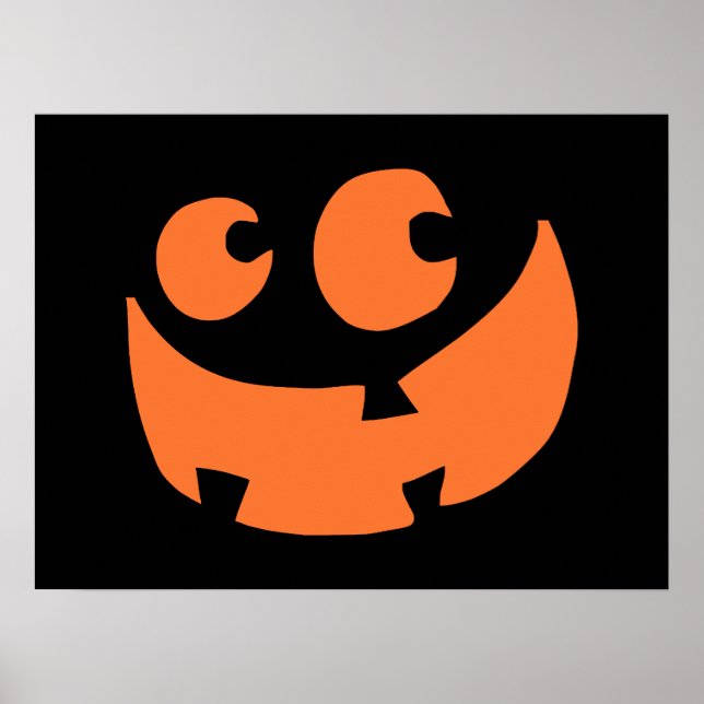 Orange Happy Halloween Pumpkin Poster (Front)