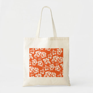Orange Hawaiian Hibiscus Tote Bag