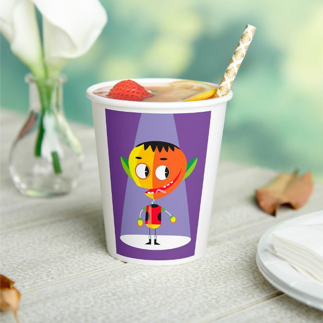 Orange Head Character Paper Cups (Creator Uploaded)